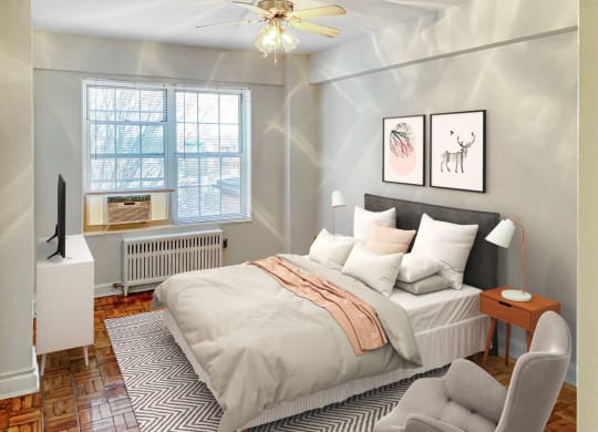 Bedroom (virtually staged) at Connecticut Gardens, Washington, Washington