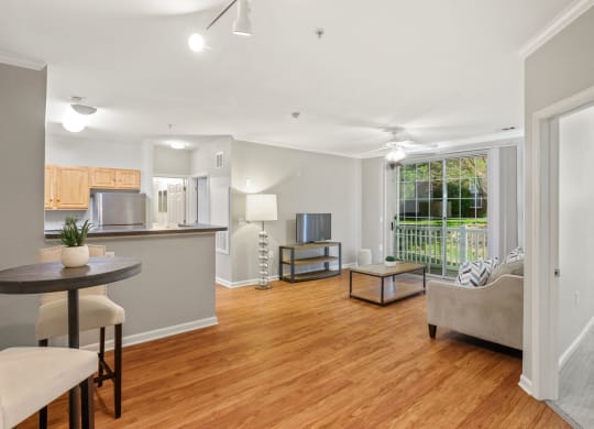 Living And Dining Area at The Residences at King Farm, Maryland, 20850