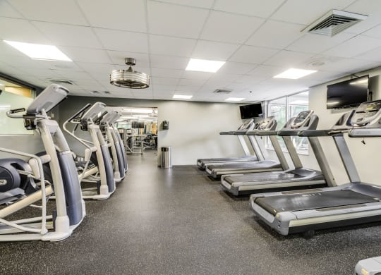 Fitness center cardio room  at Lenox Park, Silver Spring, MD, 20910