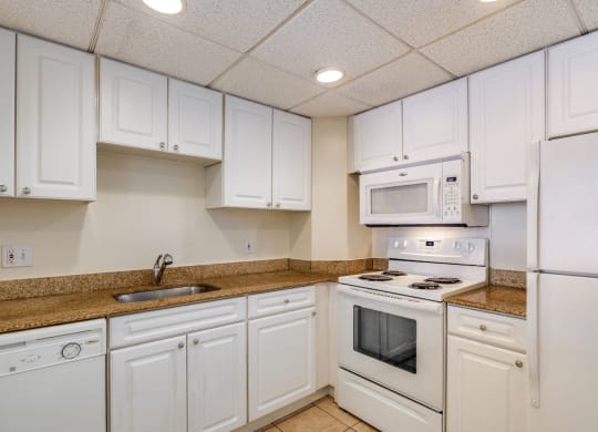 Apartment kitchen with classic finishes  at Lenox Park, Silver Spring, 20910