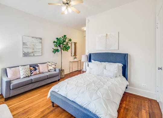 Studio apartment (staged) at Highview and Castle Manor, Washington