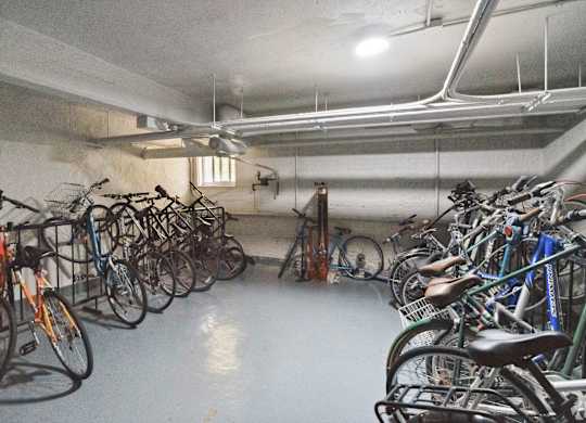 Bike storage at Highview and Castle Manor in Washington DC 20009