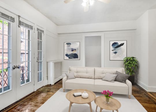 living area (virtually staged) at Highview and Castle Manor, Washington, Washington