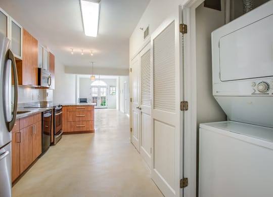 In-unit laundry by the kitchen at Kalorama Park, Washington, DC 20009