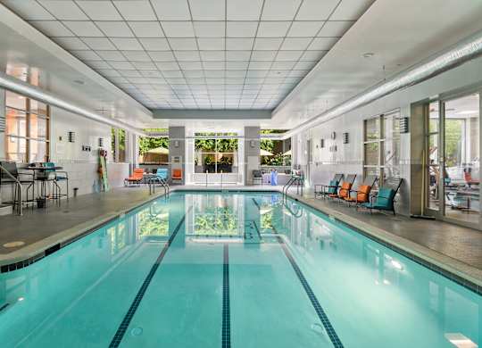 Indoor pool at Lenox Club Apartments in National Landing, Arlington, VA 22202