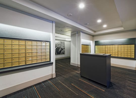 Post boxes  at Lenox Club, National Landing, Arlington, Virginia, 22202