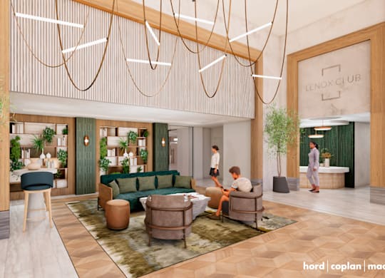 Coming Soon! Newly Renovated Lobby At Lenox Club in National Landing, Arlington VA 22202