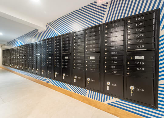 Mail area with package room at 1500 Arlington, Arlington, Virginia