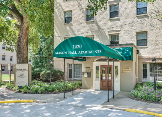 Building exterior at Mason Hall in Alexandria, VA 22314