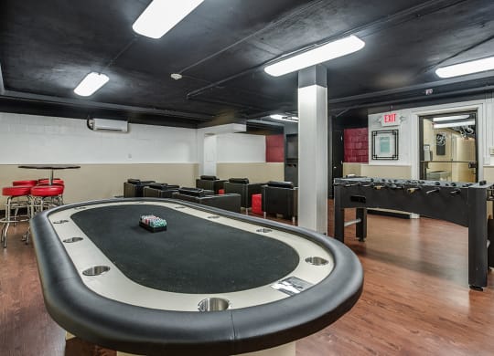 Entertainment and game room at Mason Hall in Alexandria, VA 22314