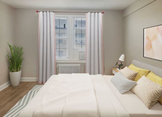 Bedroom (virtually staged) at Park Crest Apartments, District of Columbia 20007