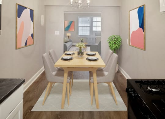 Dining (virtually staged) at Park Crest Apartments, Washington, District of Columbia