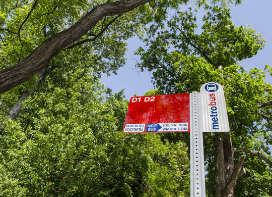 Nearby Metrobus stop in Glover Park at Park Crest Apartments, Washington, DC 20007