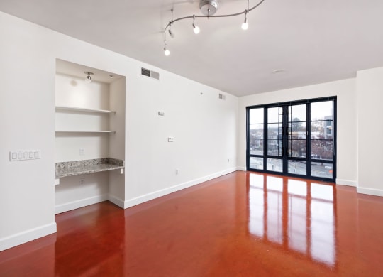 Living room and dining room at Park Place at Petworth, Washington DC 20011