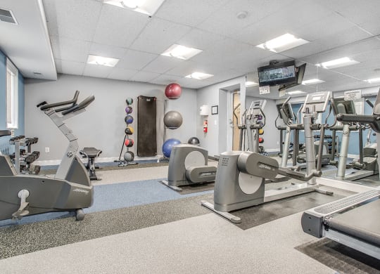 Fitness Center With Modern Equipment at President Madison, Washington