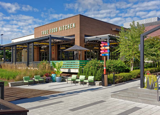 Nearby shopping, dining and entertainment in Rio Lakefront at Residences at Rio, Gaithersburg, 20878