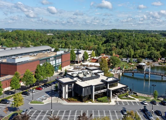 Rooftop deck with grills view at Residences at Rio, Gaithersburg