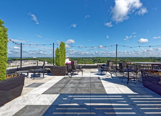 Rooftop deck with grills at Residences at Rio, Maryland, 20878