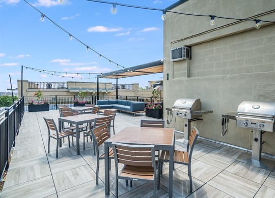 Rooftop deck grilling area at Diplomat, Washington, DC, 20009