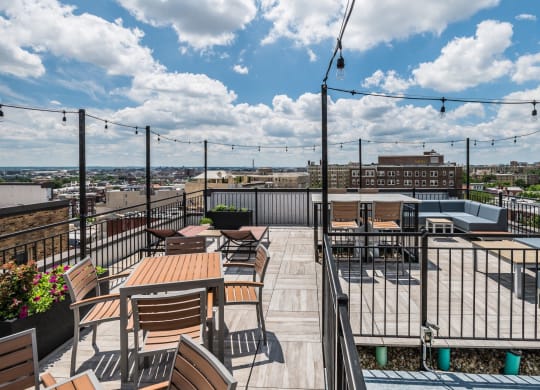 Rooftop deck with grills at The Melwood, Washington