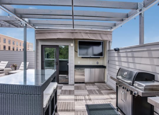 Rooftop deck with grills at 2255 Wisconsin, Washington