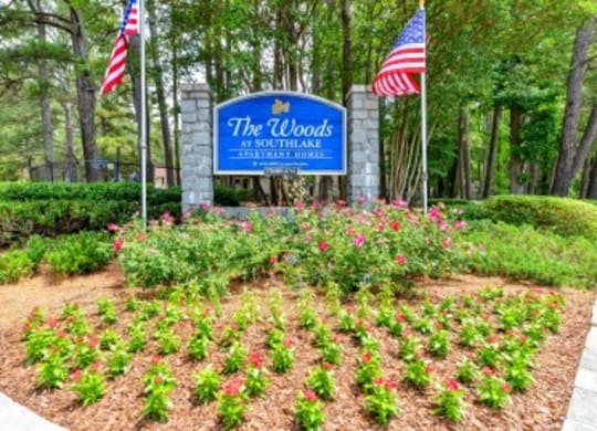 Woods at Southlake Apartments - Monument Sign Entrance