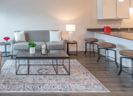 Living Room With Kitchen at Cedar Green, Blaine
