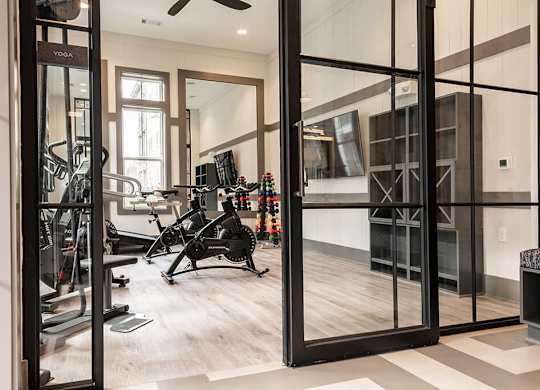 Fitness Center With Modern Equipment at Retreat at Ironhorse, Tennessee, 37069