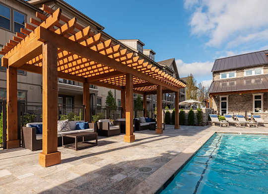 Lounge Swimming Pool With Cabana at Retreat at Ironhorse, Franklin, 37069
