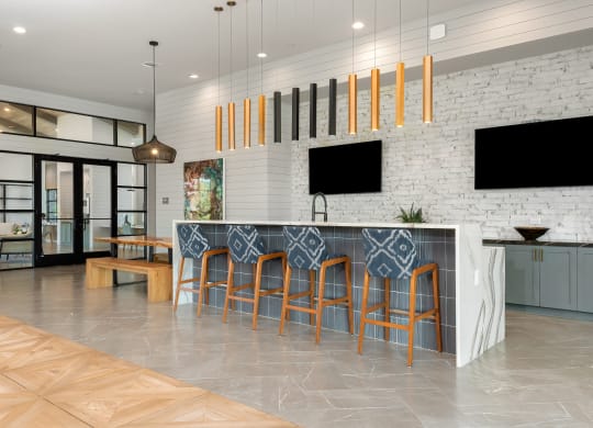 The Atwater Apartments Resident Lounge Kitchen