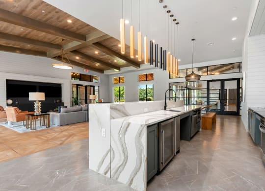The Atwater Apartments Resident Lounge Kitchen