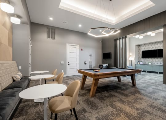 The Atwater Apartments Game Room With Pool Table