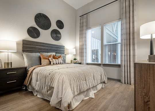 Spacious Bedroom With Wood Floors