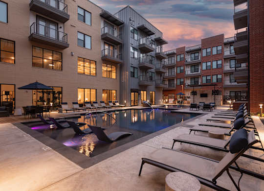 Evening Poolside Ambiance