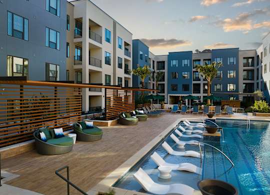 Pool at Tin Top at the Creamery Apartments