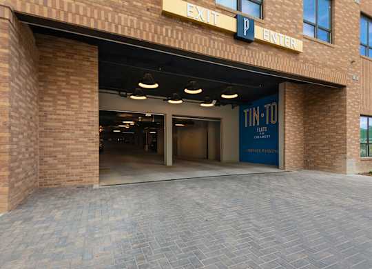 Garage at Tin Top at the Creamery Apartments