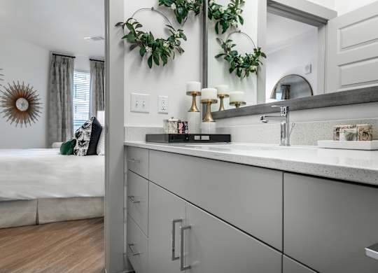 Apartment Bathroom at Tin Top at the Creamery Apartments