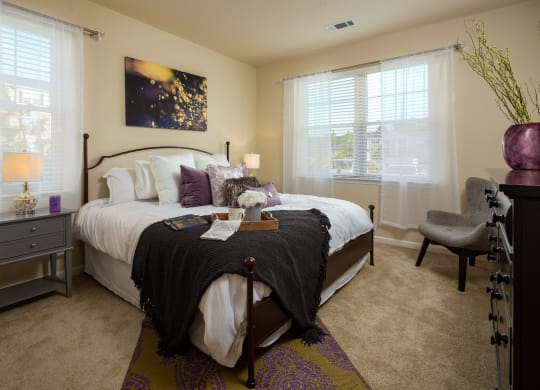 Apartment Master Bedroom at Abberly Crossing Apartment Homes by HHHunt, South Carolina