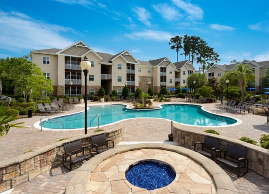 Blue Cool Swimming Pool at Abberly Pointe Apartment Homes by HHHunt, Beaufort, 29935
