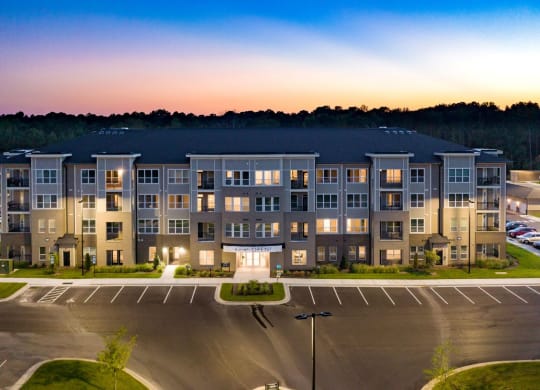 Night View Of Property at Abberly Solaire Apartment Homes, Garner