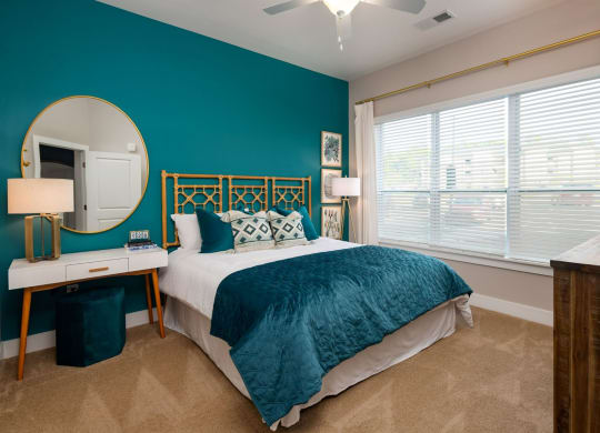 Bedroom With Expansive Windows at Abberly Solaire Apartment Homes, Garner, North Carolina