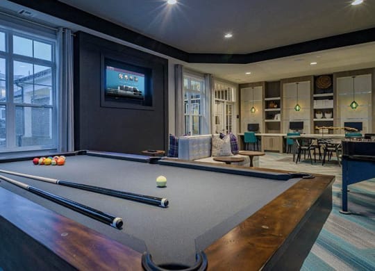 Indoor Games at Abberly at Southpoint Apartment Homes by HHHunt, Virginia, 22407