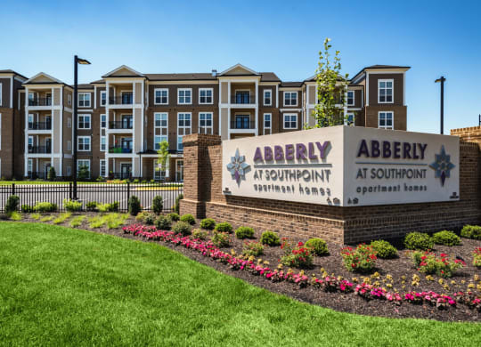 Elegant Entry Sign at Abberly at Southpoint Apartment Homes by HHHunt, Fredericksburg, 22407