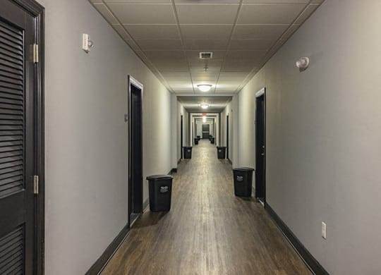Controlled Access Buildings with Conditioned, Interior Hallways at Abberly at Southpoint Apartment Homes by HHHunt, Virginia