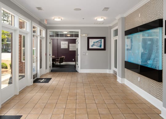 Hallway Interior To Business Center at Abberly Village Apartment Homes, West Columbia, South Carolina