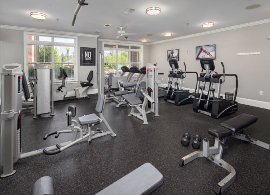 Two State-Of-The-Art Fitness Facility With Yoga And Strength Training at Abberly Village Apartment Homes, West Columbia, South Carolina