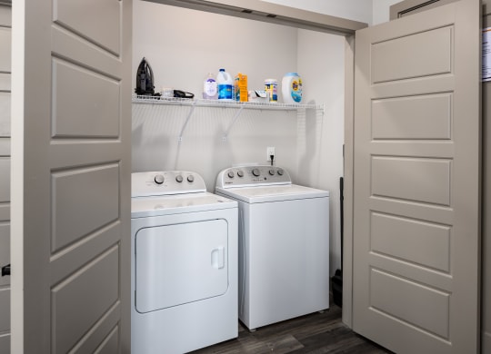 our apartments have a laundry room with a washer and dryer at Abberly Foundry Apartment Homes, Nashville, TN