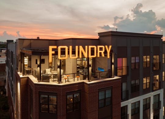 a rendering of the foundry building at Abberly Foundry Apartment Homes, Nashville, 37203