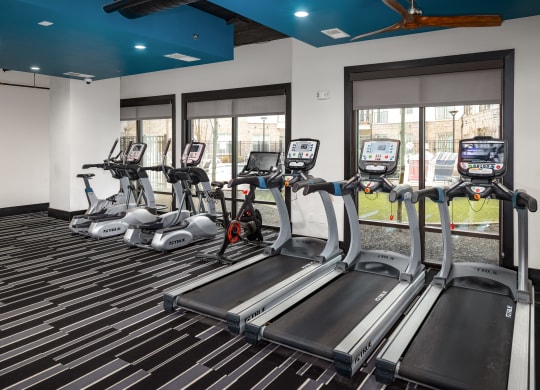 Modern Fitness Center at Abberly Onyx Apartment Homes, Decatur, GA