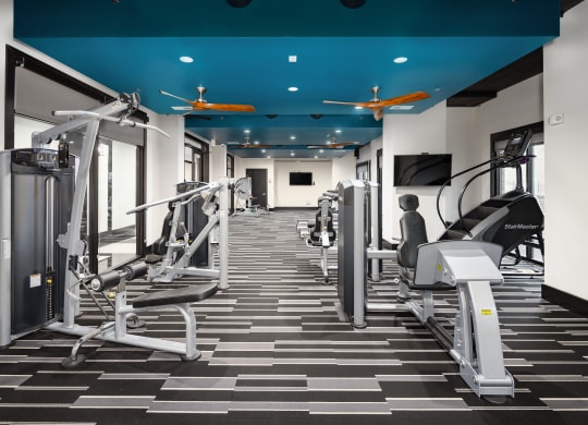 Fully Equipped Fitness Center at Abberly Onyx Apartment Homes, Georgia, 30033
